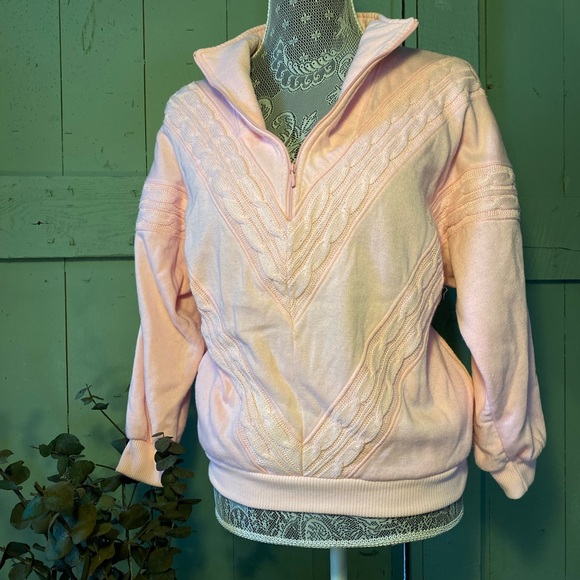 Vintage Light Pink Quarter Zip - Picture 7 of 7